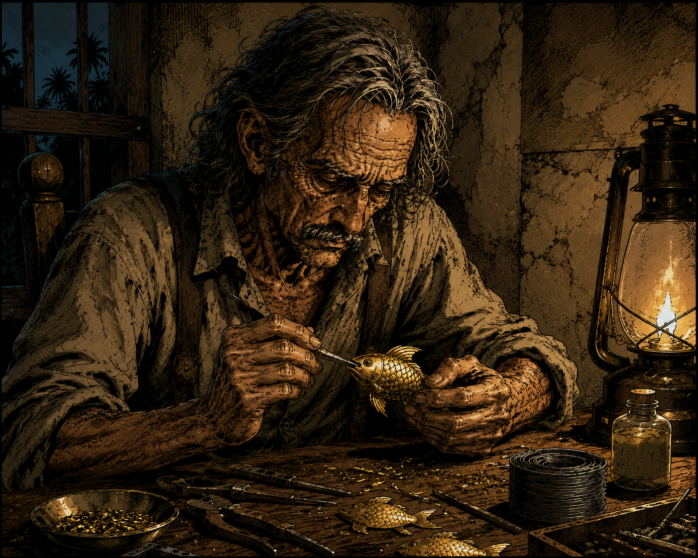 Maqroll, Aureliano Buendía y Rosario atravesando la selva